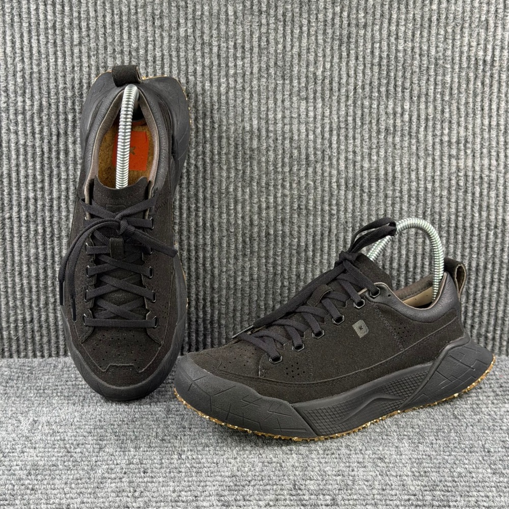 Deckers Lab X-Scape Low Black Suede Leather Sneakers Womens 6.5 Active 1141590